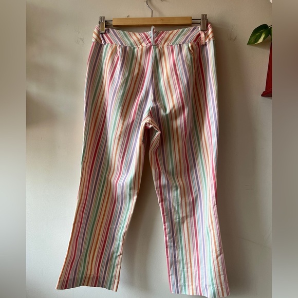 Snazzie Vintage Striped Semi-Cropped Pants S - Picture 7 of 8
